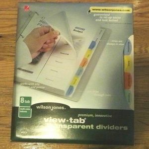 Tab Transparent Dividers- 8 Tabs Letter size